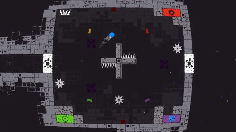 As 30 fases de qomp2 são labirintos cheios de puzzles que desafiam a sua habilidade