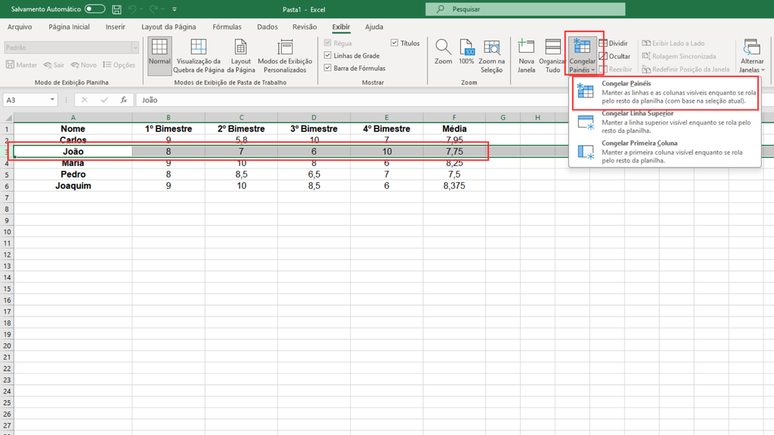 Como duas ou mais linhas ou colunas no Excel (Imagem: Captura de tela/Bruno De Blasi/Canaltech)
