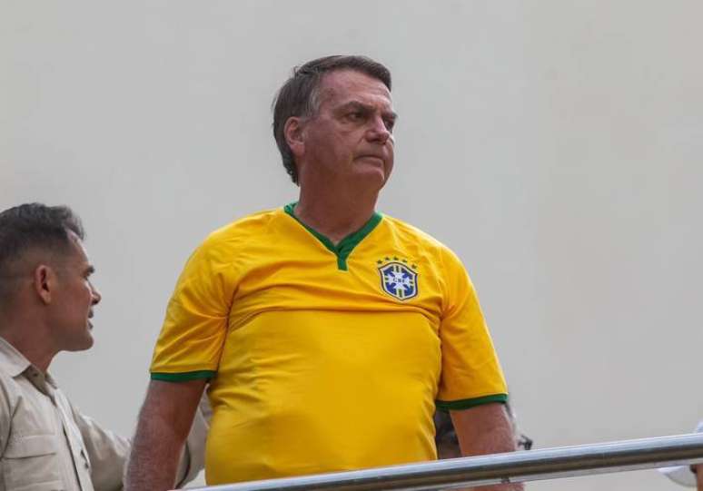 Jair Bolsonaro em ato na Paulista