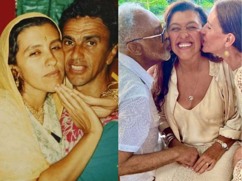 Caetano Veloso e Gilberto Gil parabenizaram a atriz Regina Casé