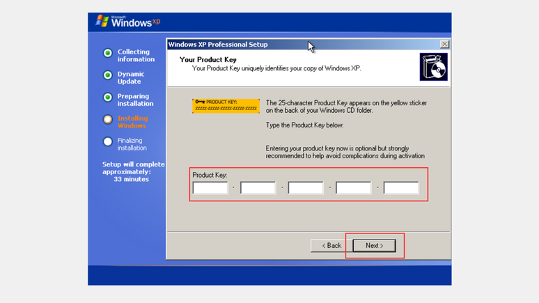 Como configurar o Windows XP (Imagem: Captura de tela/Bruno De Blasi/Canaltech)