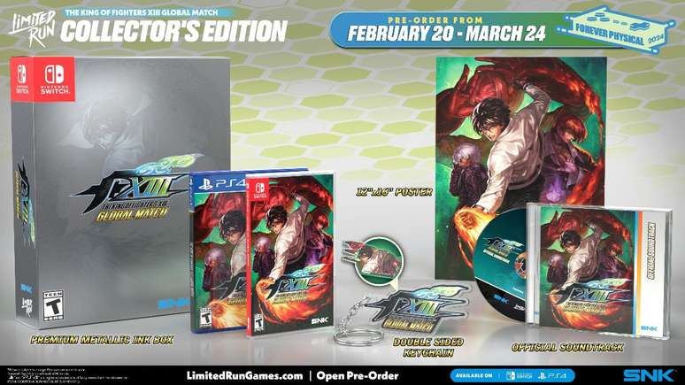 Edição de Colecionador de The King of Fighters XIII traz vários itens exclusivos para os fãs