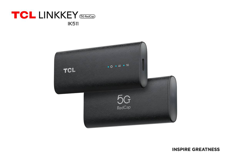 O TCL Linkkey IK511 é um dos primeiros dispositivos do mundo a ter acesso a redes móveis 5G RedCap (Imagem: Divulgação/TCL)