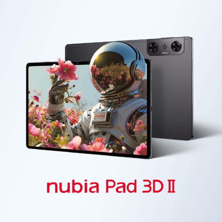 Nubia Pad 3D de segunda geração tem 3D com melhorias em resolução e brilho (Imagem: Divulgação/Nubia))