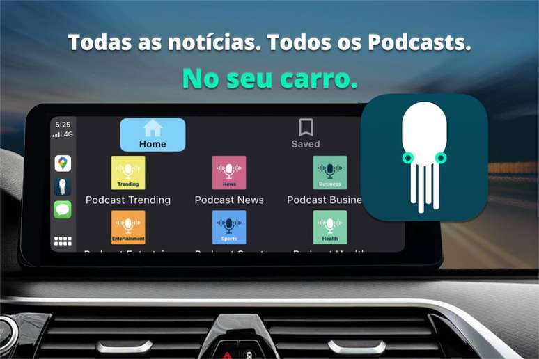 Ouvir podcasts em carros e caminhões ficou mais fácil, graças ao SQUID Podcasts Service (Imagem: Divulgação/SQUID)