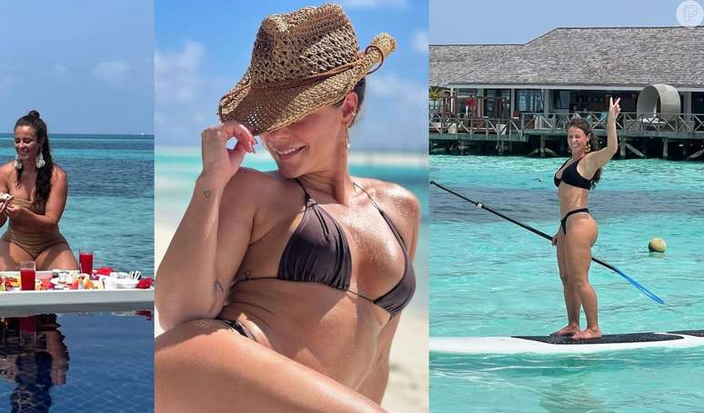 Paolla Oliveira nas Maldivas: atriz esbanja curvas com coleção de biquínis ousados e essas fotos provam que as críticas ao seu corpo são passado!.