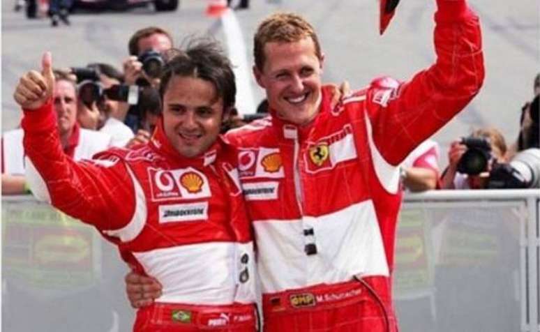 Michael Schumacher foi parceiro de Felipe Massa na Ferrari.