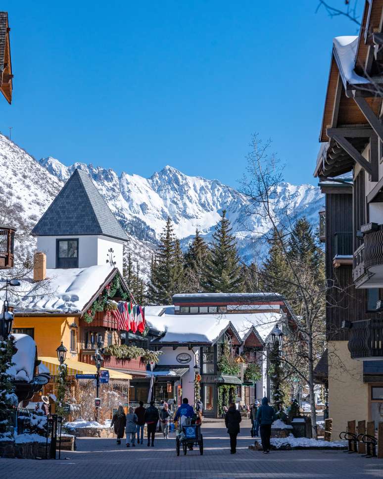 Em Vail Village e Lionshead h&aacute; ruas por onde s&oacute; circulam pedestres