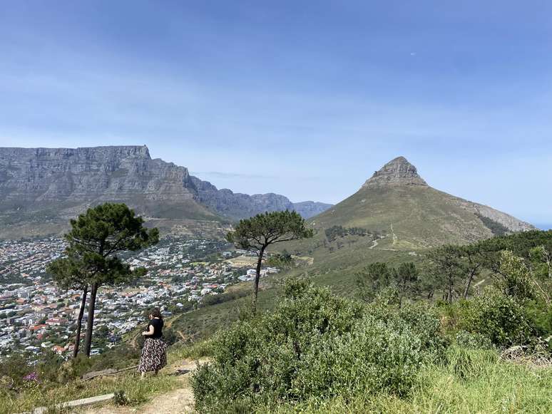 Em Signal Hill, você consegue enquadrar Table Mountain e Lion's Head na mesma foto