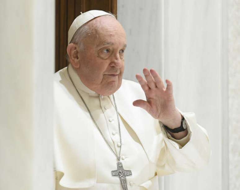 Papa Francisco durante evento no Vaticano