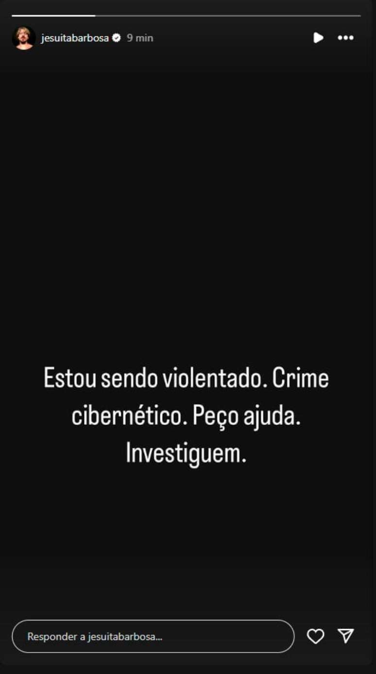The famous Globo actor lets off steam and asks for help on the internet: ‘I’m raped’