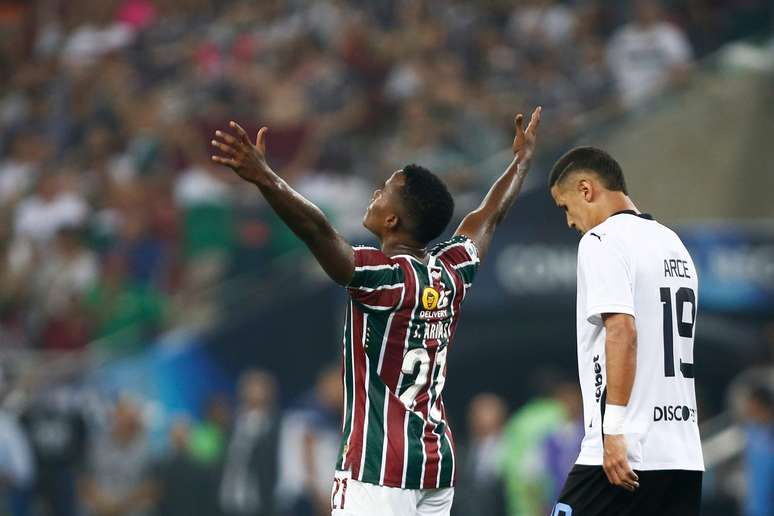 Árias comemora o primeiro gol do Fluminense (Photo by Wagner Meier/Getty Images)