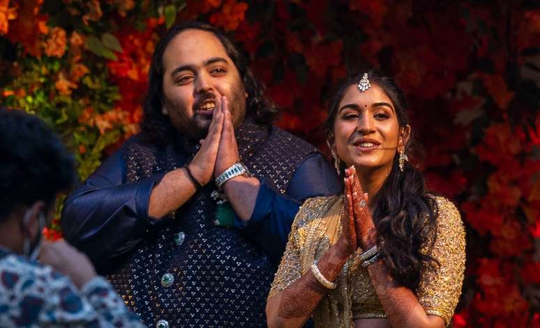 Radhika Merchant e Anant Ambani, casal dono da festança