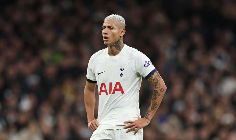 Richarlison durante jogo do Tottenham 