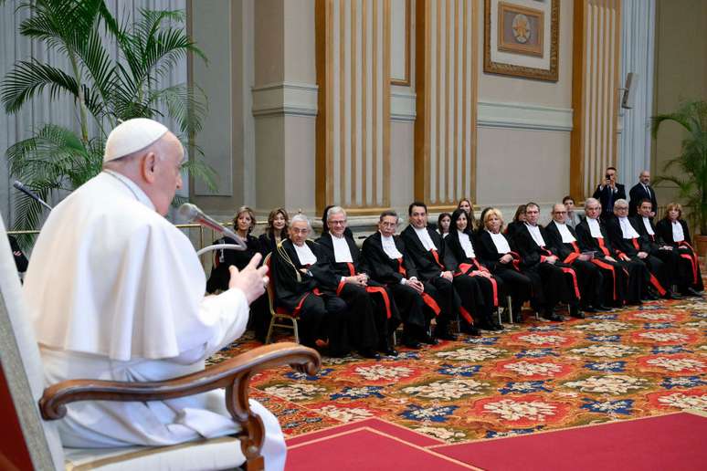 Papa Francisco durante abertura do ano judicial no Vaticano