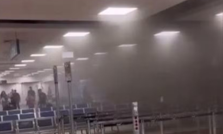 Princ&iacute;pio de inc&ecirc;ndio assusta passageiros em aeroporto no Mato Grosso
