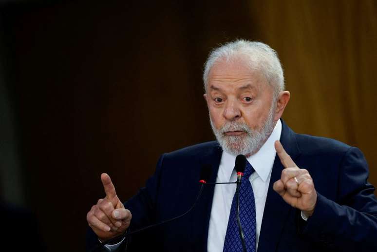 Presidente Luiz Inácio Lula da Silva durante cerimônia em Brasília
12/12/2023
REUTERS/Adriano Machado