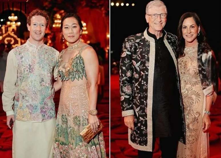 Mark Zuckerberg e Bill Gates foram alguns dos convidados de casamento de bilionário indiano