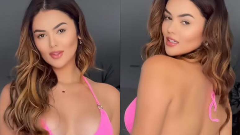 The former BBB Slovenia surprises and succeeds when she appears in a thin pink bikini
