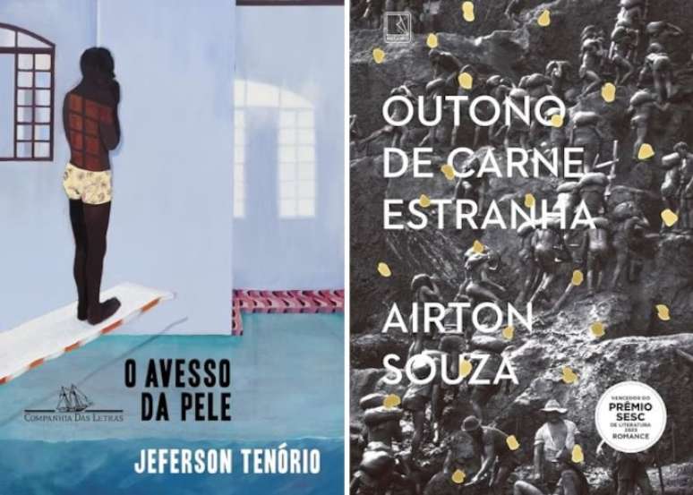 'O Avesso da Pele', de Jeferson Tenório (2020, Companhia das Letras) e 'Outono de Carne Estranha', de Airton Souza (2023, Record)