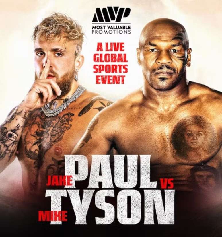 Jake Paul e Mike Tyson vão se enfrentar no dia 20 de julho em luta de boxe.