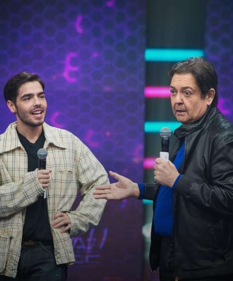 Faustão e filho, João Guilherme Silva.