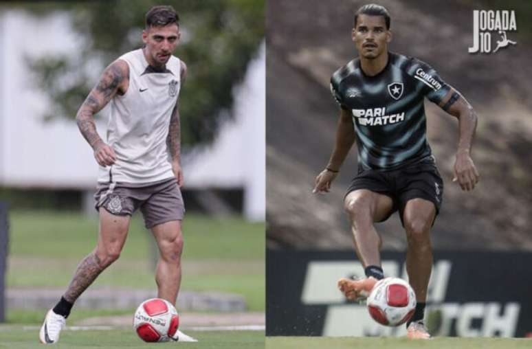 Fotos: Rodrigo Coca/Agência Corinthians / Vítor Silva/Botafogo - Legenda: Corinthians e Botafogo estudam troca entre Mosquito e Danilo Barbosa