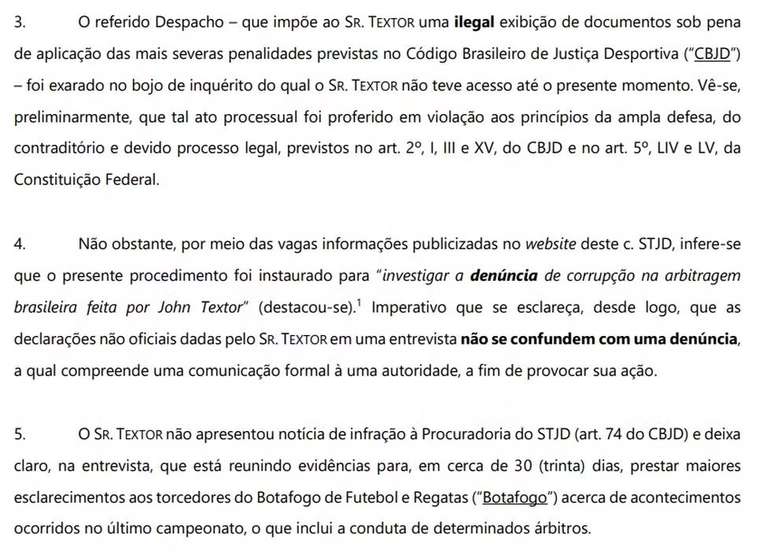Resposta de John Textor 