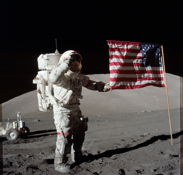Humanos estiveram na Lua pela última vez durante a missão Apollo 17 (Imagem: Reprodução/NASA)