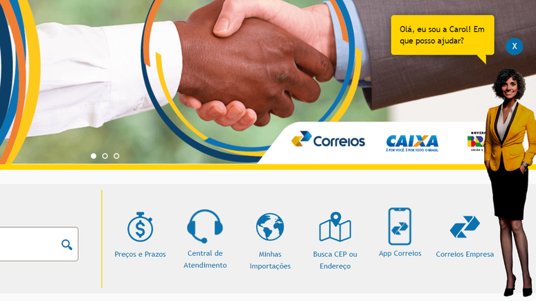 New face of the Correios virtual assistant (Image: Screenshot/Ricardo Syozi/Canaltech) New face of the Correios virtual assistant (Image: Screenshot/Ricardo Syozi/Canaltech)