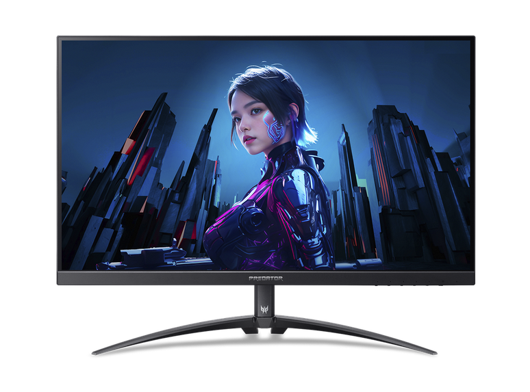 O Acer Predator XB323WU M3 possui compatibilidade com a furação VESA 100x100 mm para braços articulados  (Imagem: Divulgação/Acer)