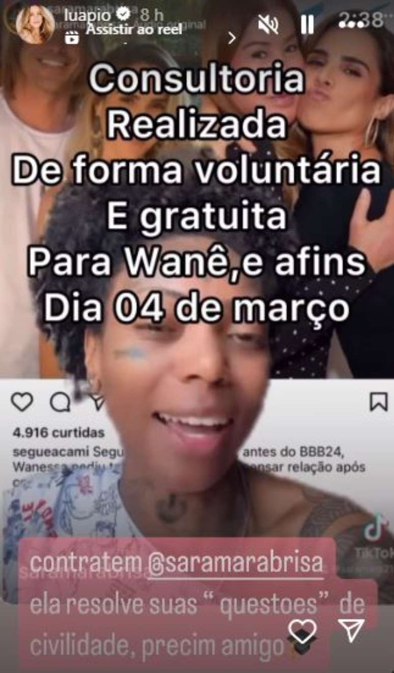 Luana Piovani criticou o pedido de desculpas de Wanessa Camargo