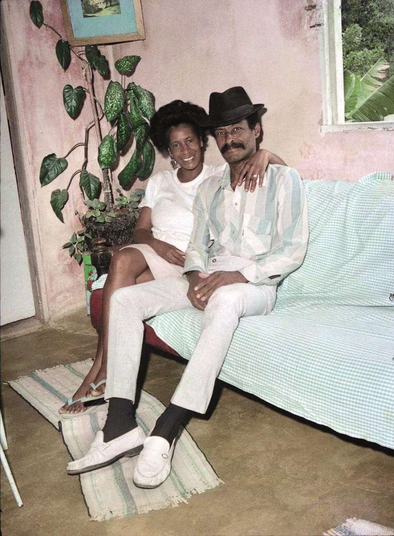 T&atilde;ozinho, ao lado da esposa, disse a Pimenta que esta foto rodaria o mundo