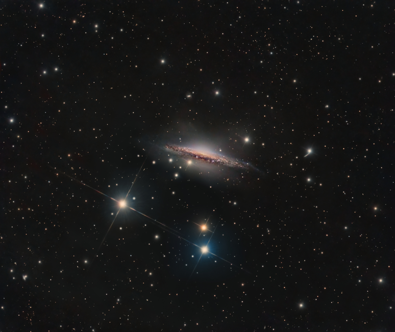The spiral galaxy NGC 1055 (Image: Reproduction/Dave Doctor)
