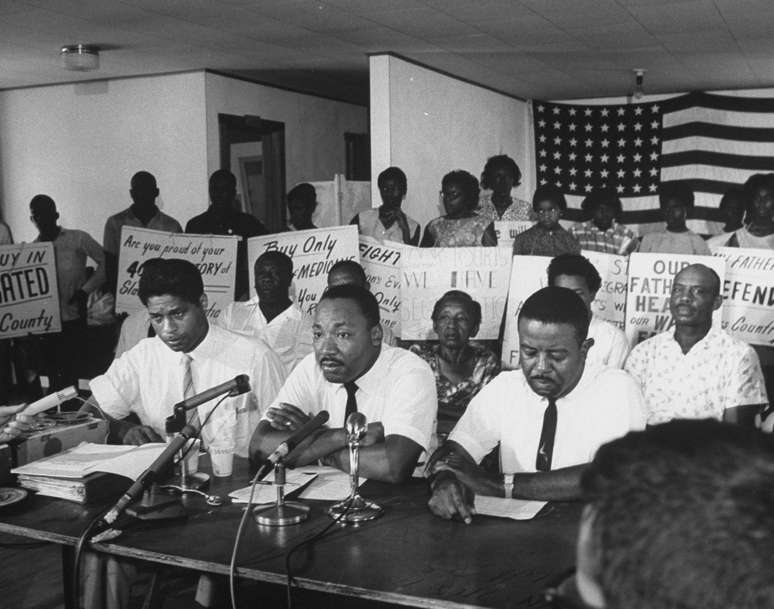 Martin Luther King foi preso em Saint Augustine por participar de protestos contra a discriminação racial