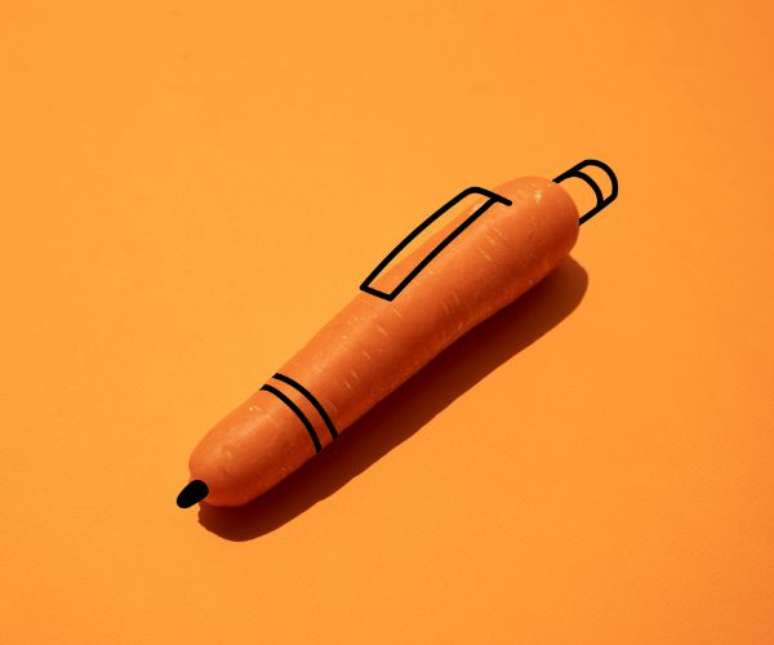 Que tal uma caneta em formato de cenoura? – Shutterstock