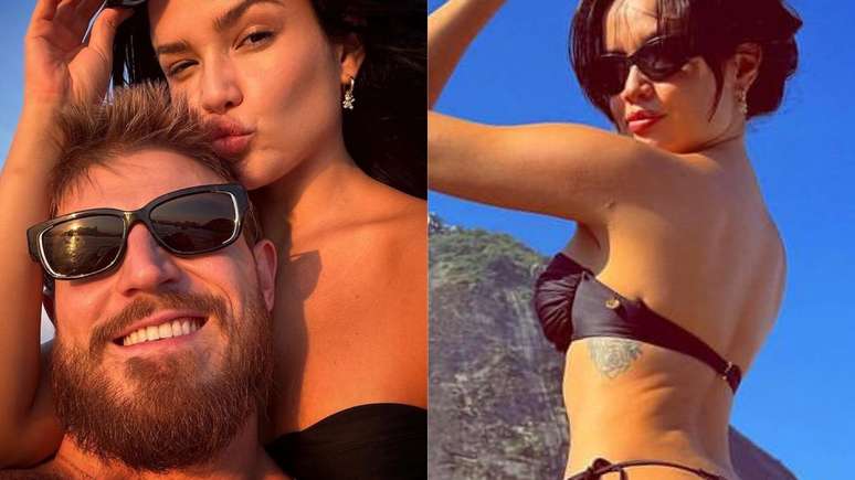 In a bikini, Juliette enjoys a boat trip with her boyfriend and her butt steals the show