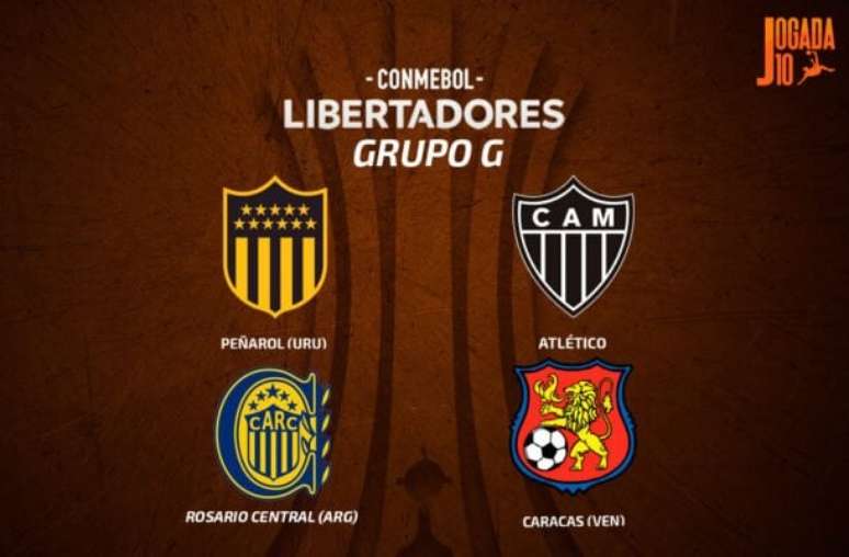 Jogada 10 - Legenda: Cabeça de chave do Grupo G, Galo estreia contra o Caracas, na Venezuela