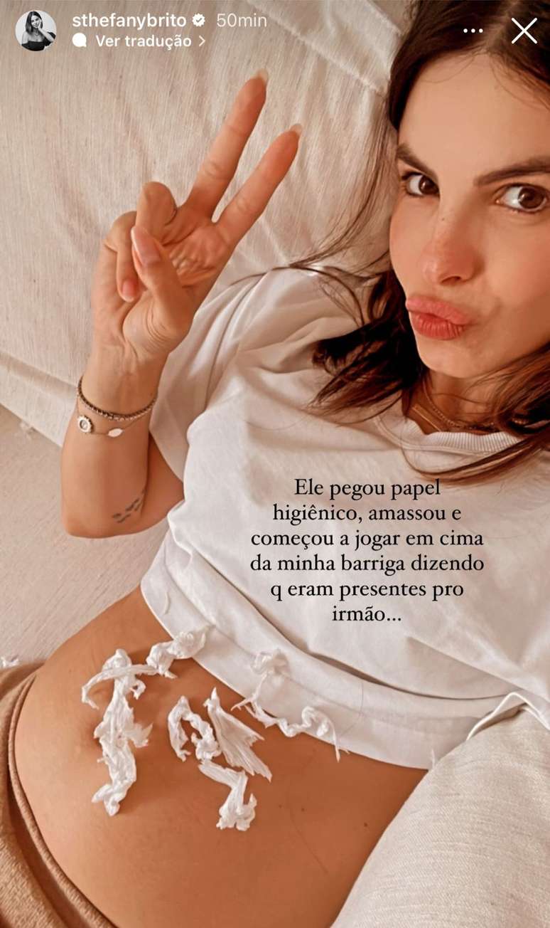 Sthefany Brito warms fans’ hearts by showing off her firstborn’s first gift to her brother