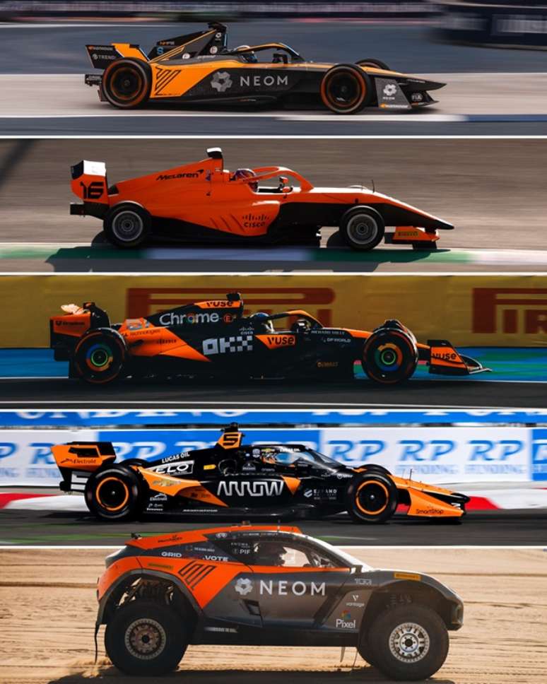 Todas as frentes da McLaren: Formula E, F1 Academy, F1, Formula Indy e Extreme E