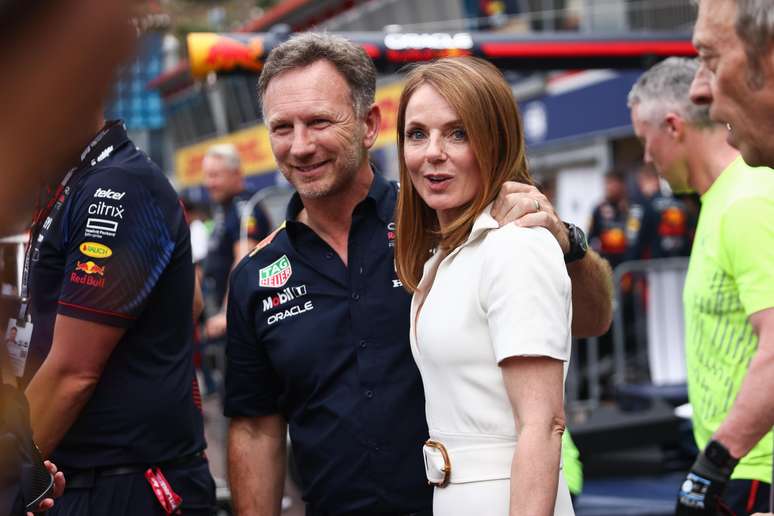 Christian Horner com Geri Halliwell em Monaco, ano passado