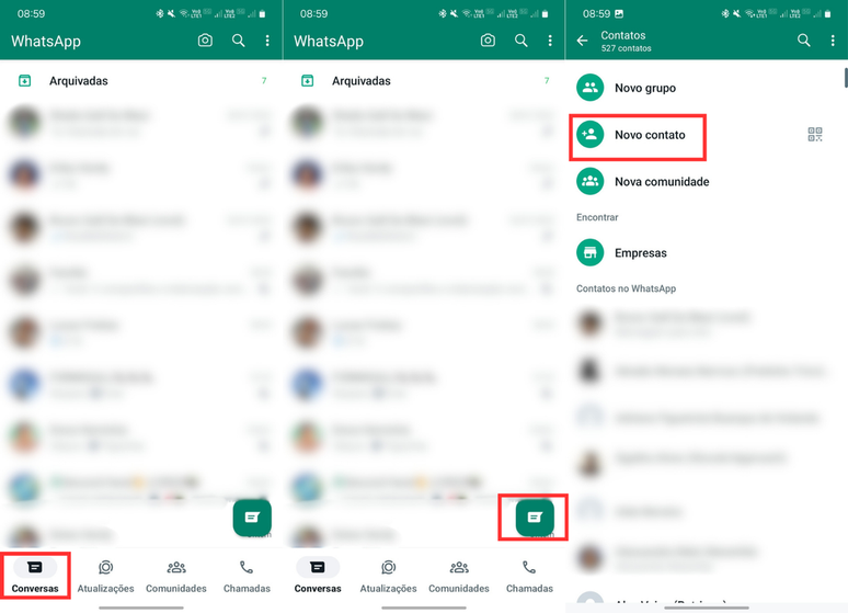 Como adicionar contato pelo atalho no WhatsApp para Android (Imagem: Captura de tela/Bruno De Blasi/Canaltech)