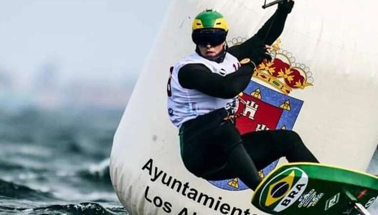 Bruno Lobo is close to the podium in the Formula Kite European Championship