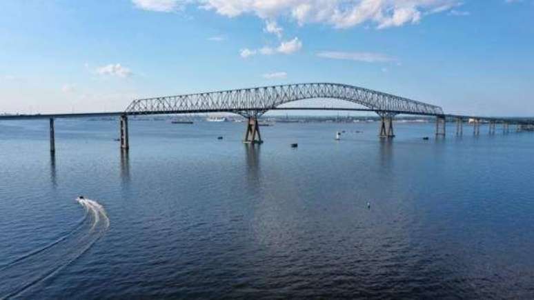 A ponte Francis Scott Key fotografada em 2020