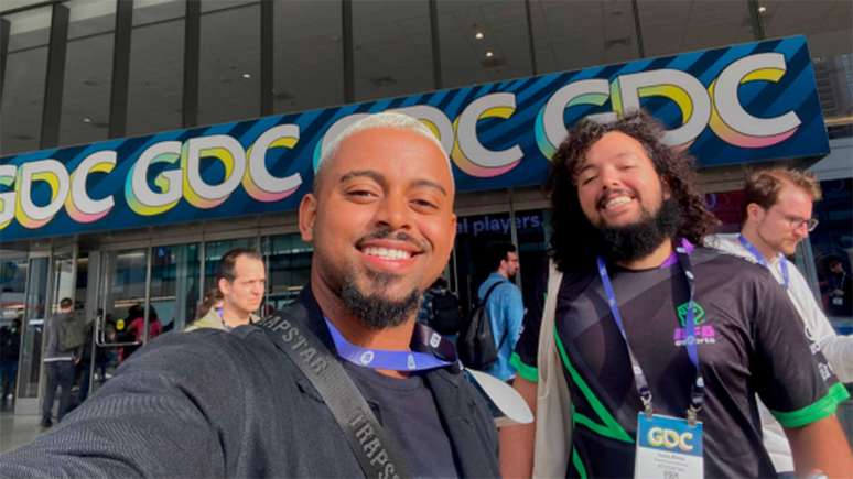 Carlos Azevedo e Luca Alves, da AfroGames, na GDC 2024