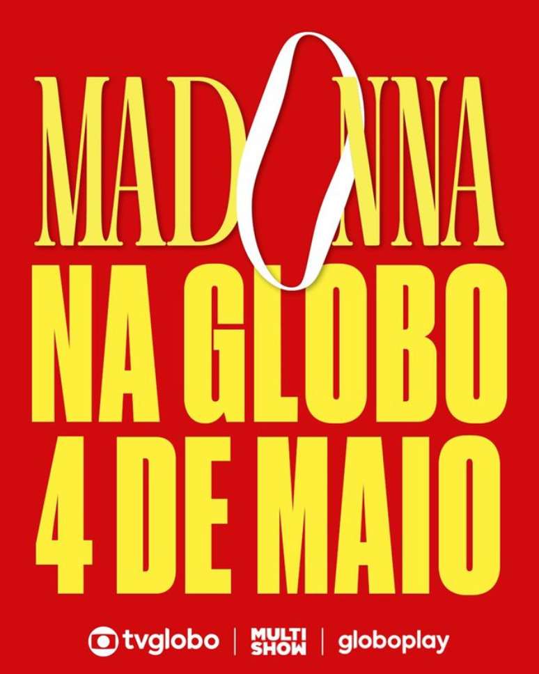 Rede Globo, Multishow e Globoplay irão transmitir o show da Madonna no Brasil (Imagem: Divulgação/TV Globo)