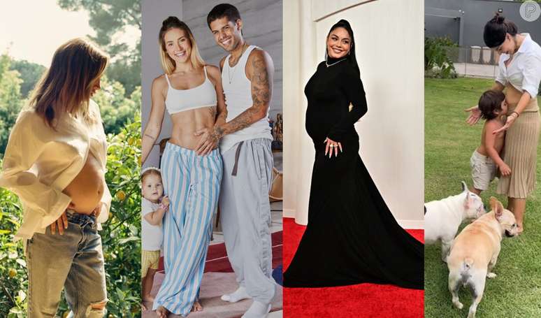 2024 com gravidez! 6 famosas que estão grávidas e devem dar à luz ainda este ano.