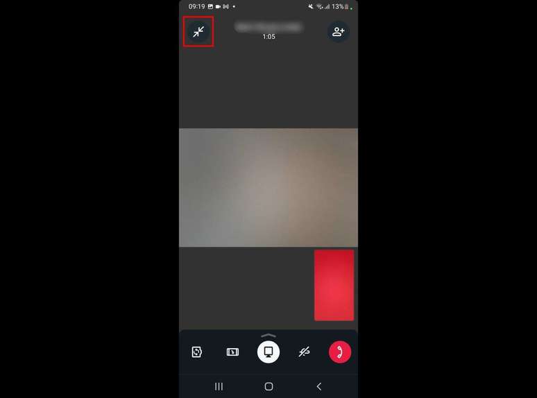 WhatsApp testa mudança no botão de minimizar a tela de chamadas (Imagem: Captura de tela/Fabrício Calixto/Canaltech)