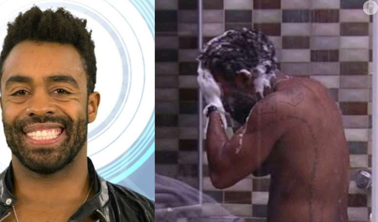 Douglas do 'BBB 15' tomou banho pelado no reality.