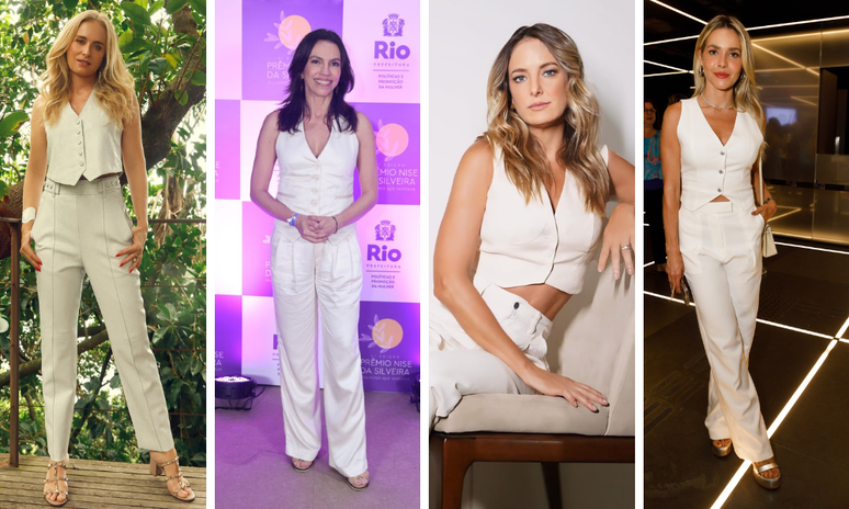 Angélica, Ana Paula, Tici e Monique com colete (Fotos: Agência Brazil News e Reprodução/Instagram)